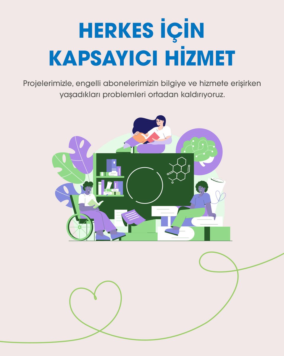 Toplumun her kesiminin fırsat eşitliğine sahip olmasının büyük bir önem taşıdığına inanıyoruz. Geliştirdiğimiz projelerle engelli abonelerimizin bilgiye ve hizmete erişimlerinde yaşadıkları problemleri ortadan kaldırıyor, tüm abonelerimize her koşulda hızlı, engelsiz ve eşit bir