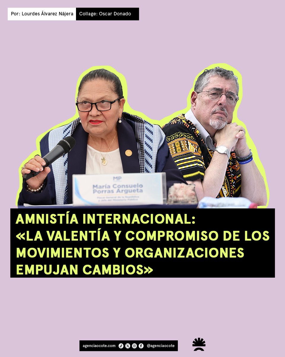 Agencia Ocote (@agenciaocote) on Twitter photo Conoce los datos que Adeline Neau, investigadora de Amnistía Internacional, nos compartió sobre la evaluación de derechos humanos que hicieron en Guatemala.
🔗 Aquí todos los detalles: agenciaocote.com/blog/2025/05/1…
✍️ <a href="/desasosegar/">Lourdes Álvarez Nájera</a> Conoce los datos que Adeline Neau, investigadora de Amnistía Internacional, nos compartió sobre la evaluación de derechos humanos que hicieron en Guatemala.
🔗 Aquí todos los detalles: agenciaocote.com/blog/2025/05/1…
✍️ <a href="/desasosegar/">Lourdes Álvarez Nájera</a>