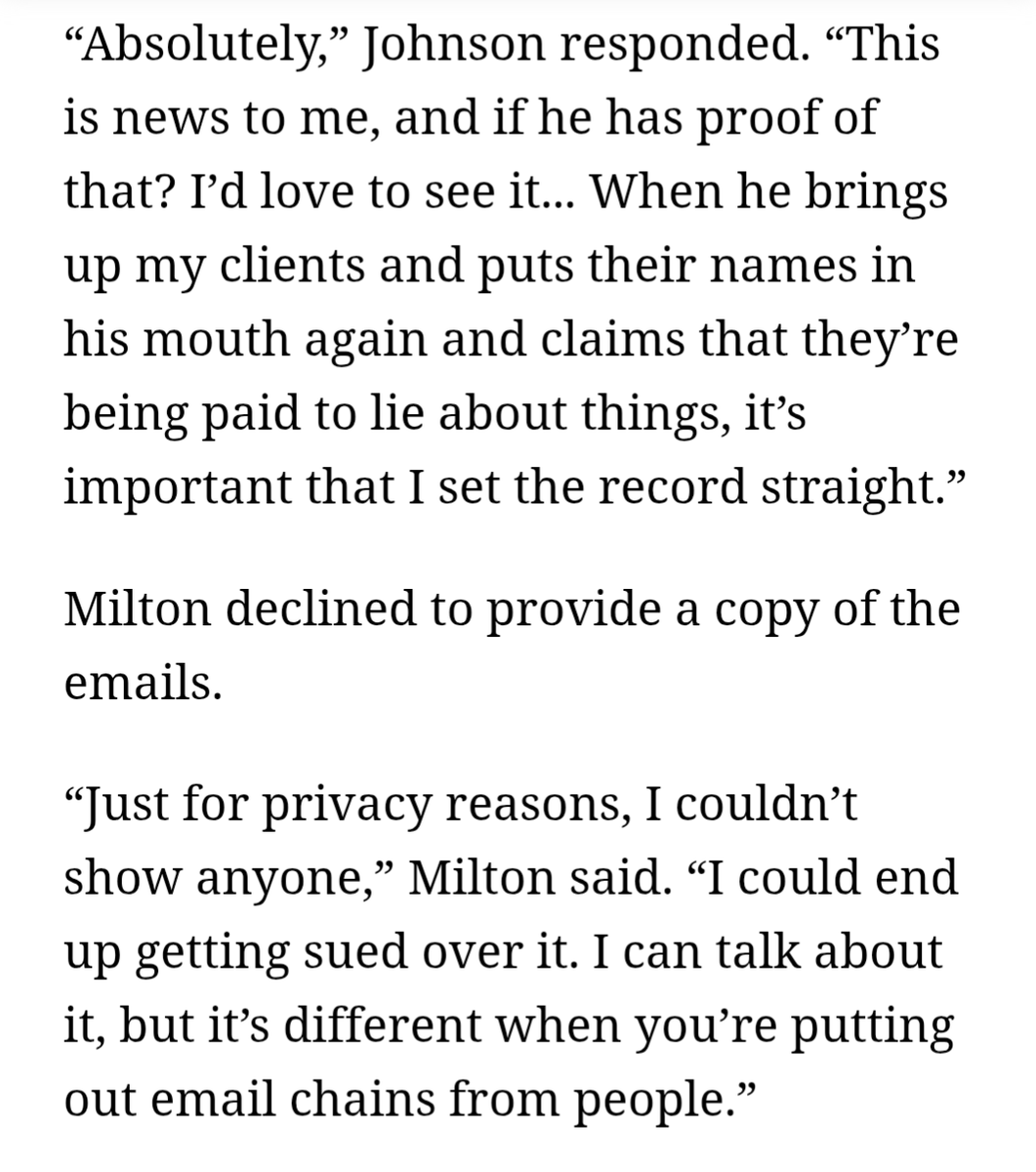 Nikola Insider (@insidernikola) on Twitter photo This is important: in interviews, Trevor tends to make evidence free outlandish statements. Typically the interviewer accepts at face value and moves on. But here he says "women were paid to accuse me of misconduct" and <a href="/fox13/">FOX 13 News Utah</a> says "wait, is that true?" (Apparently not). Kudos. This is important: in interviews, Trevor tends to make evidence free outlandish statements. Typically the interviewer accepts at face value and moves on. But here he says "women were paid to accuse me of misconduct" and <a href="/fox13/">FOX 13 News Utah</a> says "wait, is that true?" (Apparently not). Kudos.
