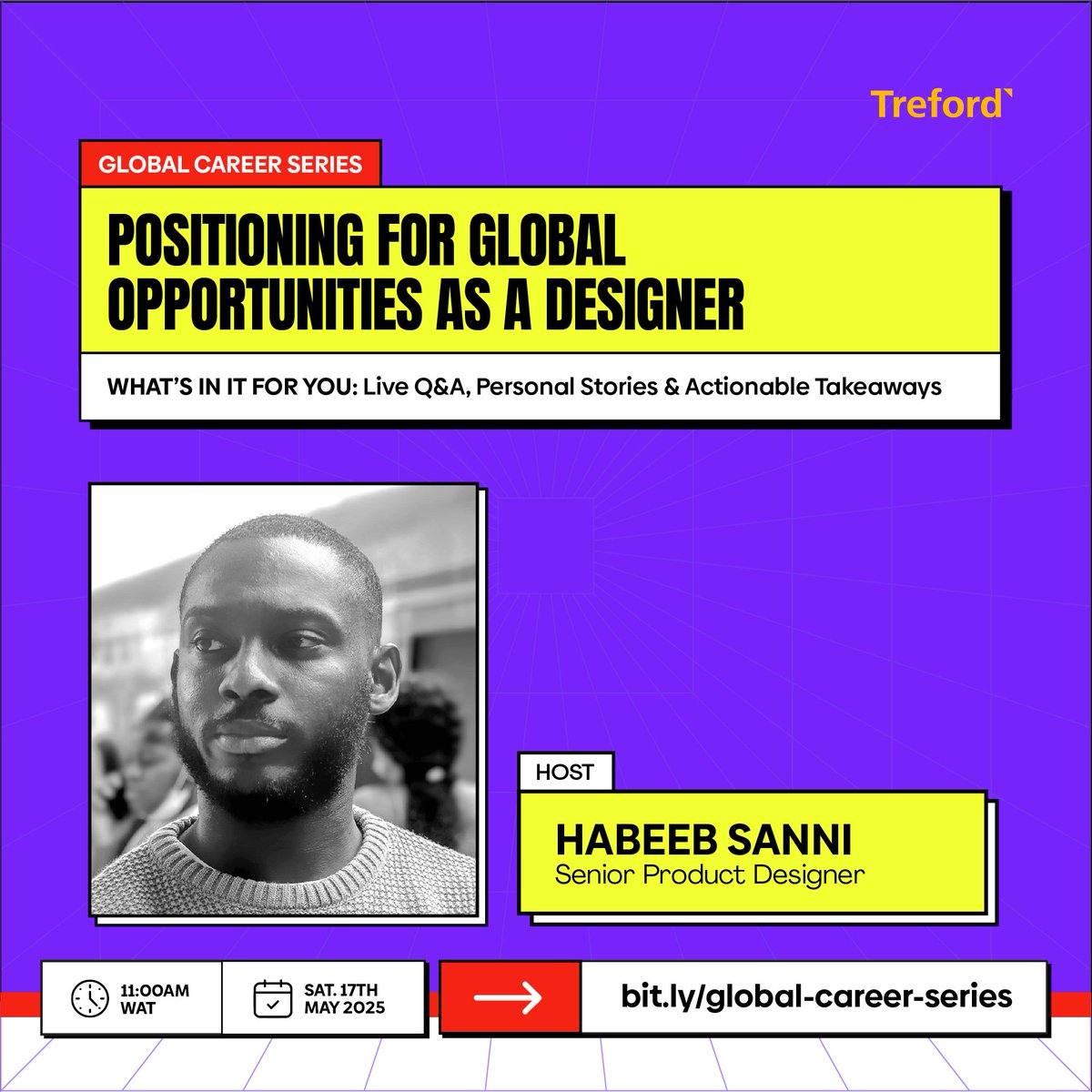 Designers, gather round! Tomorrow we’re chatting all things positioning, tools, visas, and other juicy bits you won’t want to miss! <a href="/trefordafrica/">treford</a> 

Register: bit.ly/global-career-…