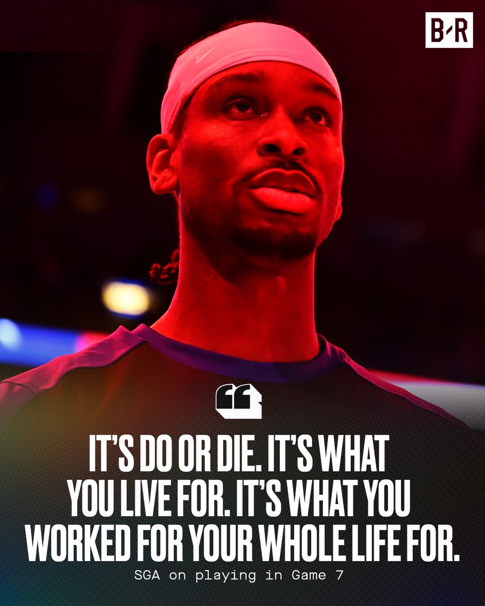 BleacherReport's tweet image. SGA is ready to "lay it all out their on the floor" in Game 7 😤