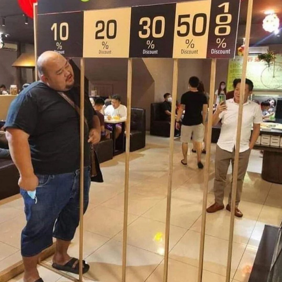 Bro is going for that 100% discount regardless