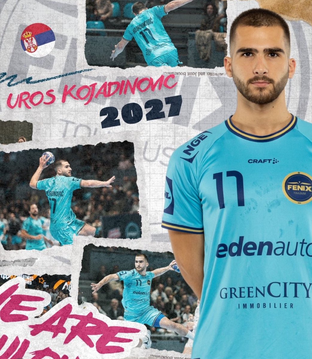🔥 Uros Kojadinovic signs long-term!
Uros Kojadinovic 🇷🇸 extends with FENIX Toulouse until 2027! A key backcourt piece secured for years to come — the Palais crowd will love it!
© Hen Livgot (@livgot)
#Handball