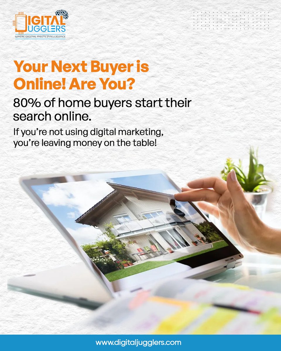 DigitalJugglers's tweet photo. Don’t miss out on buyers who are already searching online! 📲
Make sure your listings are seen where it matters most.

#DigitalMarketing #RealEstateTips #OnlineBuyers #HomeSales #PropertyMarketing #SellSmarter #RealtorLife #LeadGeneration #GrowYourBusiness #MarketingMatters https://t.co/gBDRxR76fX