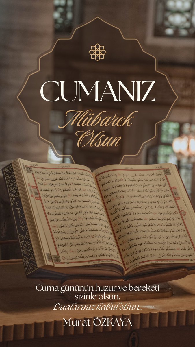 Cumamız mübarek olsun..