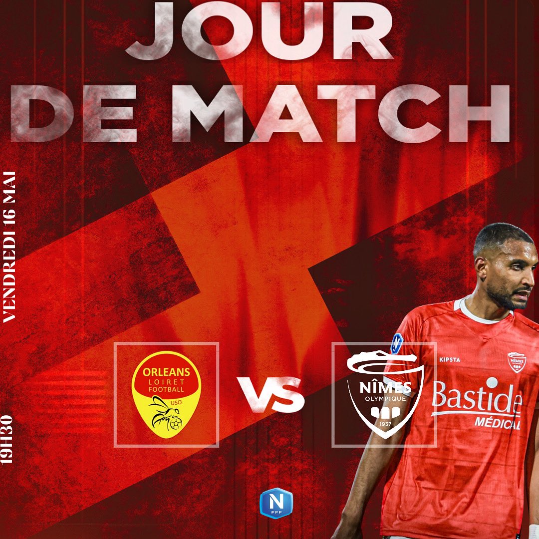 🐊 Nîmes Olympique (@nimesolympique) on Twitter photo 💥JOUR DE MATCH💥
🗓️Journée 34 <a href="/NationalFFF/">Championnat National</a>
🆚 <a href="/US_Orleans/">US Orléans</a>
⌚️19H30
🏟️ Stade de la Source
📺 ffftv.fff.fr 💥JOUR DE MATCH💥
🗓️Journée 34 <a href="/NationalFFF/">Championnat National</a>
🆚 <a href="/US_Orleans/">US Orléans</a>
⌚️19H30
🏟️ Stade de la Source
📺 ffftv.fff.fr