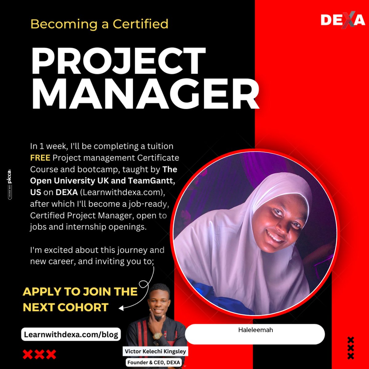 stylebydoyin's tweet photo. I'm about to complete and receive my #projectManagement Certificate from the tuition free course taught by The Open University UK &amp; TeamGantt on DEXA &amp; it's been an amazing learning experience!
#learnwithdexa
#Iambecomingaprojectmanager https://t.co/UjKhNqtYKs