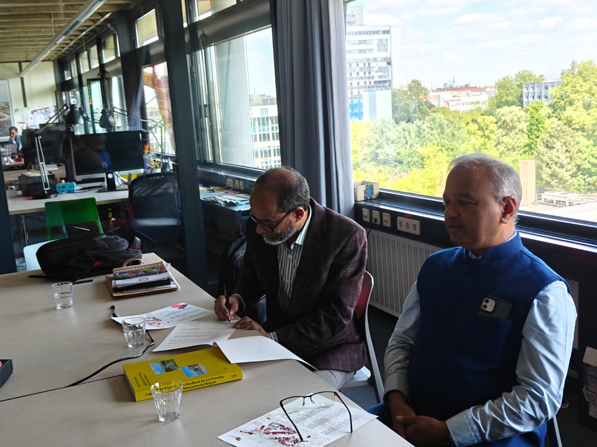 NIT Calicut Official (@nitcofficial) on Twitter photo 🚨 MoU Alert!
NIT Calicut 🤝 TU Berlin
📍 May 12, 2025 | Berlin
A new partnership to boost academic exchange & joint research in Urbanism, Sustainability & Design 🌍
<a href="/EduMinOfIndia/">Ministry of Education</a> <a href="/PMOIndia/">PMO India</a> <a href="/AICTE_INDIA/">AICTE</a> <a href="/TUBerlin/">TU Berlin</a> <a href="/mygovindia/">MyGovIndia</a> <a href="/PIBFactCheck/">PIB Fact Check</a> <a href="/PIB_India/">PIB India</a>
#NITCalicut #TUberlin 🚨 MoU Alert!
NIT Calicut 🤝 TU Berlin
📍 May 12, 2025 | Berlin
A new partnership to boost academic exchange & joint research in Urbanism, Sustainability & Design 🌍
<a href="/EduMinOfIndia/">Ministry of Education</a> <a href="/PMOIndia/">PMO India</a> <a href="/AICTE_INDIA/">AICTE</a> <a href="/TUBerlin/">TU Berlin</a> <a href="/mygovindia/">MyGovIndia</a> <a href="/PIBFactCheck/">PIB Fact Check</a> <a href="/PIB_India/">PIB India</a>
#NITCalicut #TUberlin