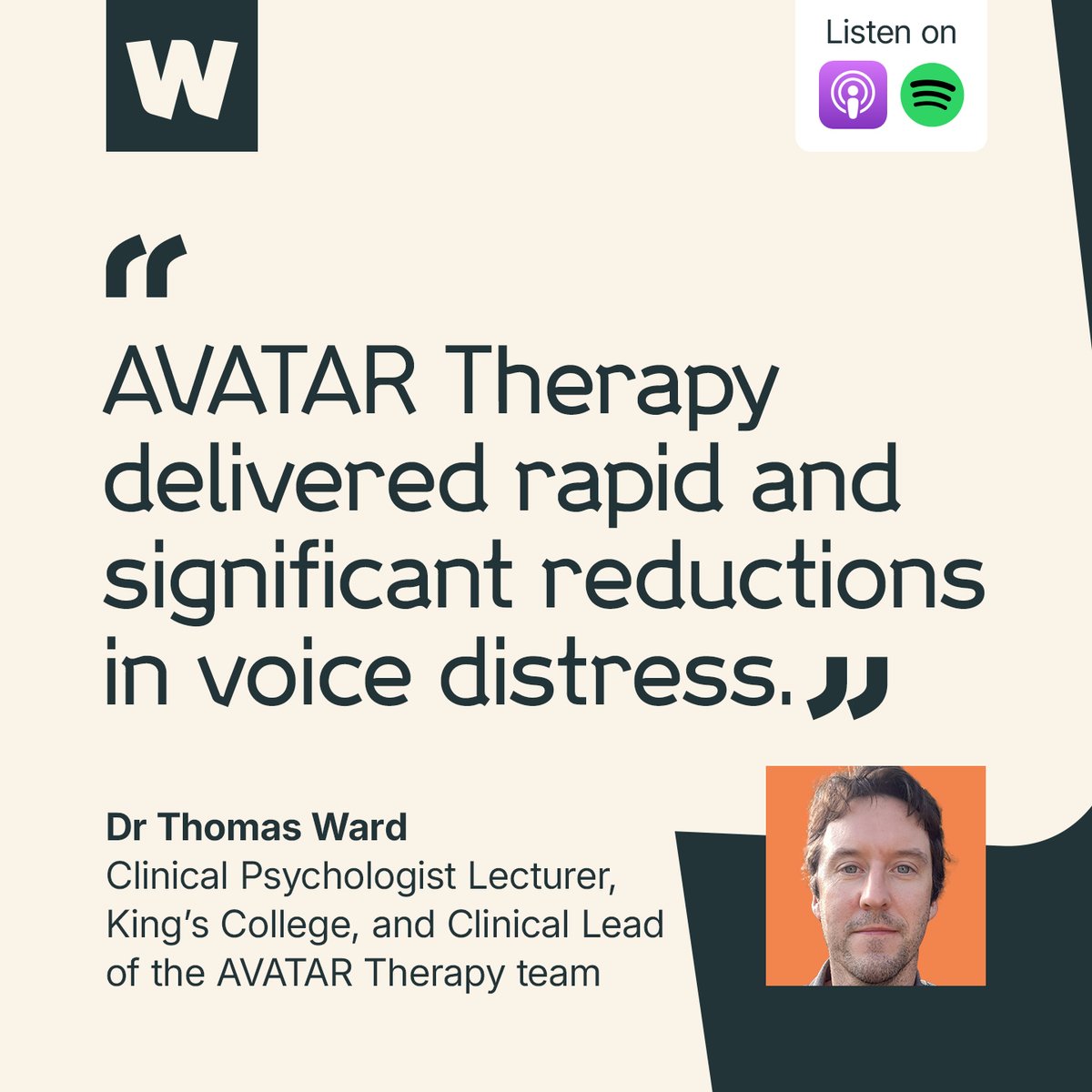 In this week's When Science Finds a Way podcast by the <a href="/wellcometrust/">Wellcome</a>, hear about AVATAR – a novel therapy helping people with #psychosis, from IoPPN lecturer Dr Thomas Ward.

🔉 Listen today: lnk.to/PSWg3K
