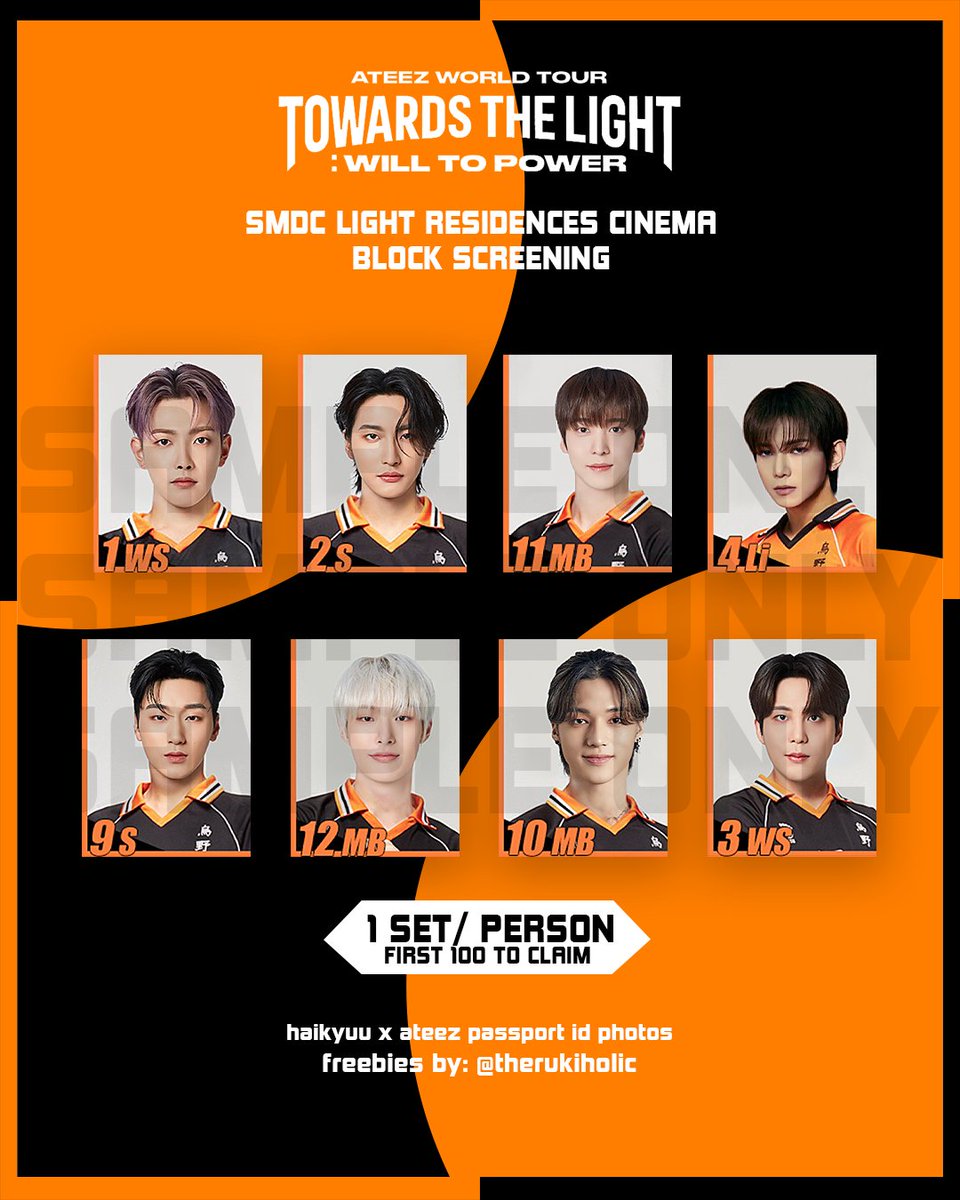 therukiholic's tweet photo. Hello again, fellow Filotinys and Haikyuu nerds! 🫡

I will be giving away 1 set of these Haikyuu x Ateez ID Pictures on May 18 at the SMDC Light Mall Block Screening! 

Like and RT this post and show proof on Sunday so you can get one set!

Limited quantities only! 
See you on Sunday!!

@1117CafePH @AtzCebPH
#TowardsTheLightWillToPower #ATEEZ #ATEEZinCinemas #ATEEZinCinemasPH