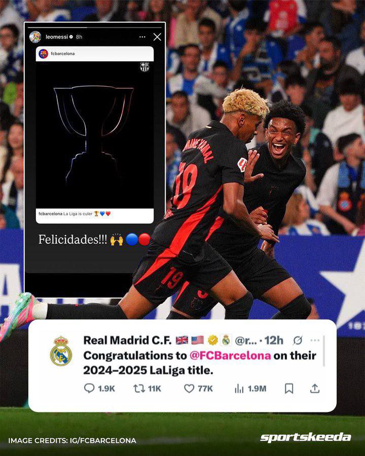 How the world Reacted to FC Barcelona 24/25 la liga triumph.🏆

Mes que un club 💙❤️

A massive thread