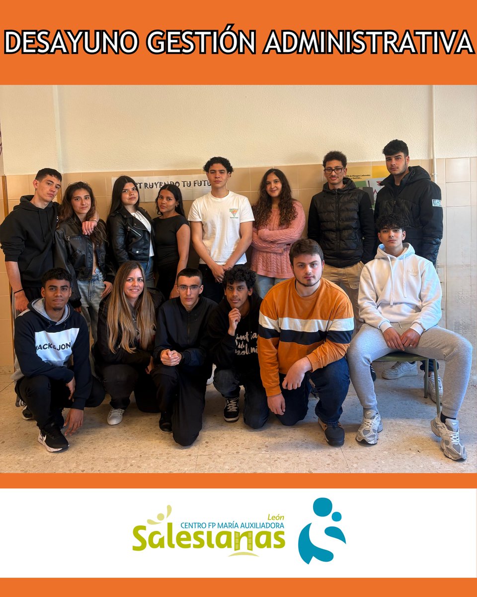cma_leon's tweet photo. ☕✨ Los #profesores  del #CicloformativodeGradoMedio de #GestiónAdministrativa hemos compartido un #desayuno muy especial con los #alumnos del curso, que el lunes comienza su Fase de Formación en Empresa (#FFE). 
#FPLeón #SomosFP 
#AquíHayEmpleo #salesianas
@SalesianasEs https://t.co/yRc8WyuYt7