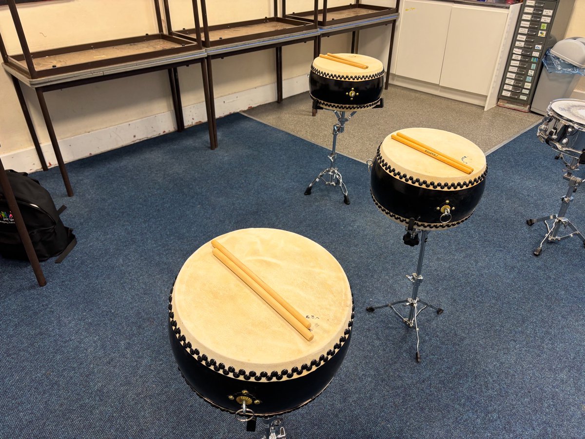Ending the week at Hafod Primary. Getting ready for the first Stick 2 Taiko performance next week 🇯🇵