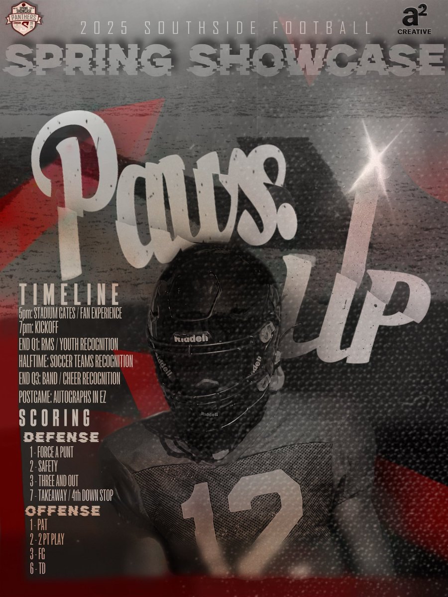 🚨GAMEDAY🚨
Spring Showcase 2025

🎟️ gofan.co/event/3612932
🏟️ Barney-Hood Stadium
⌚️ OV 5:00 / Kickoff 7:00 pm