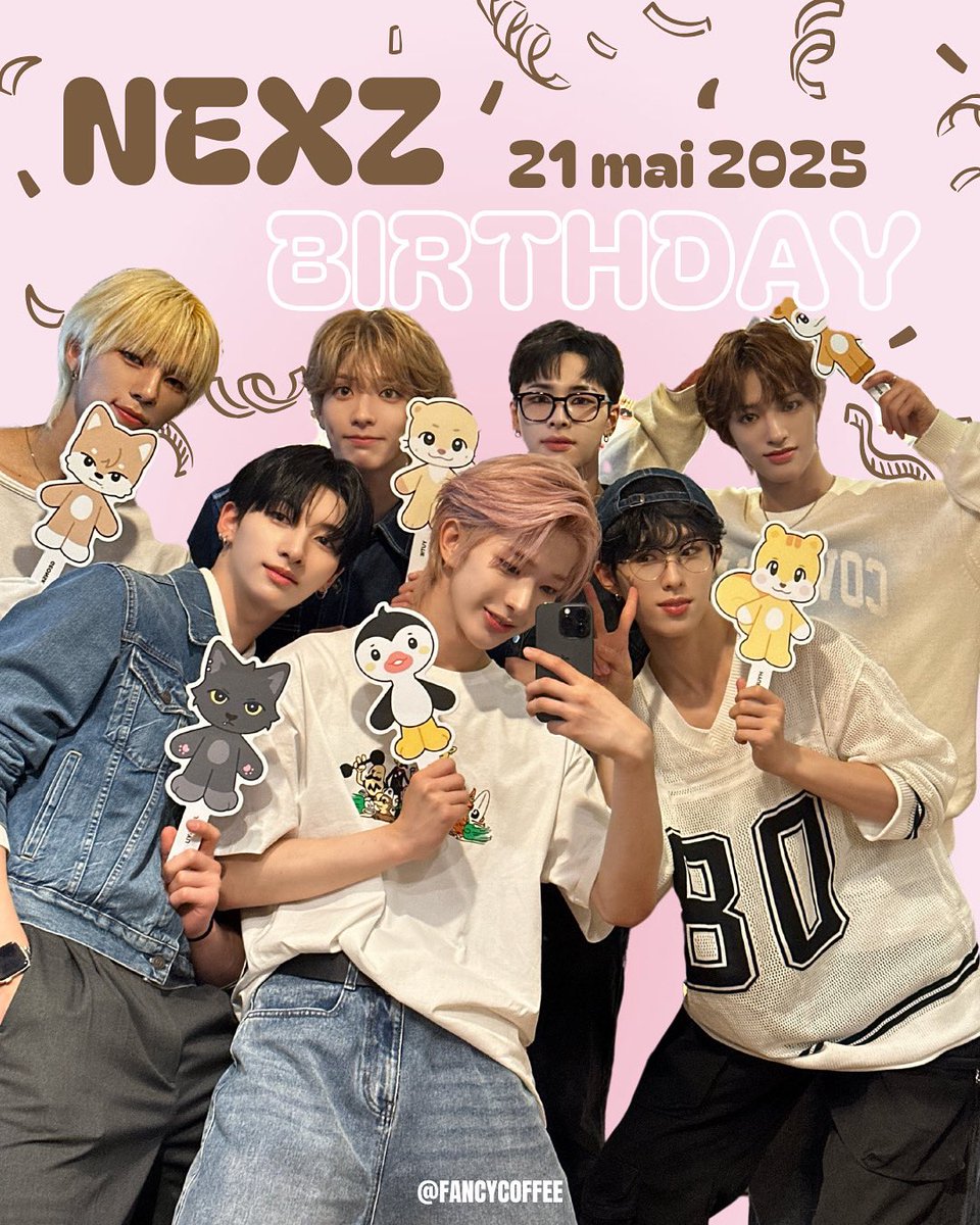 FancyCoffeeFR's tweet photo. Fancies et NEX2Y ! 🥰 

Ce mercredi 21 mai, on célèbre le tout premier anniversaire du groupe NEXZ au Fancy Coffee ! 🥳

Des Quizz créés par la Fanbase @NEXZ_FRANCE_fan seront prévus à partir de 14h ! 

#fancycoffee #NEXZ #kpop #event #rouen #mai #kpoptwt https://t.co/mk6CDUxZXC