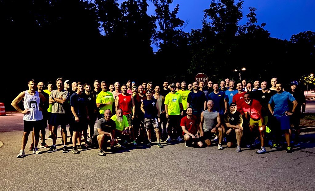 54 men #PressOn for Day 5 of #TheGauntlet 

#Reaper never disappoints 

Great seeing Gauntlet vet <a href="/F3Chedda/">F3 Chedda</a> all the way from Chas &amp; former Reaper AOQ PYT

#Devo led by Whisper: Romans 5:3-4