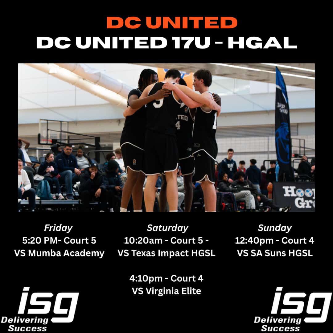 kairocharles3's tweet image. My 16U and 17U AAU teams’ @DCUnitedCAN schedule this weekend for @HoopGroupAL Midwest Jamfest❗️❗️
@CoachCawsey