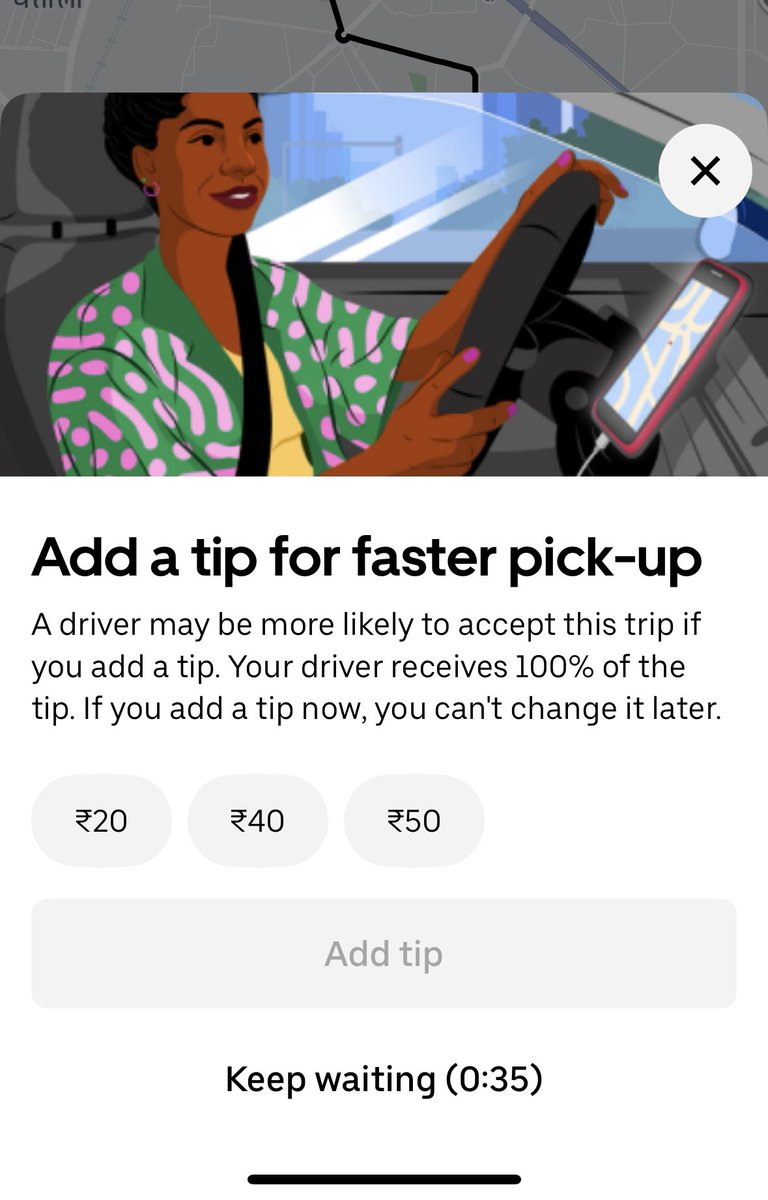 karanagrawal's tweet photo. Hey @Uber_India Why asking for tip even before service is provided? And why tip in the first place? @Olacabs @Uber_Support @ola_supports https://t.co/K5JpaxTWLR