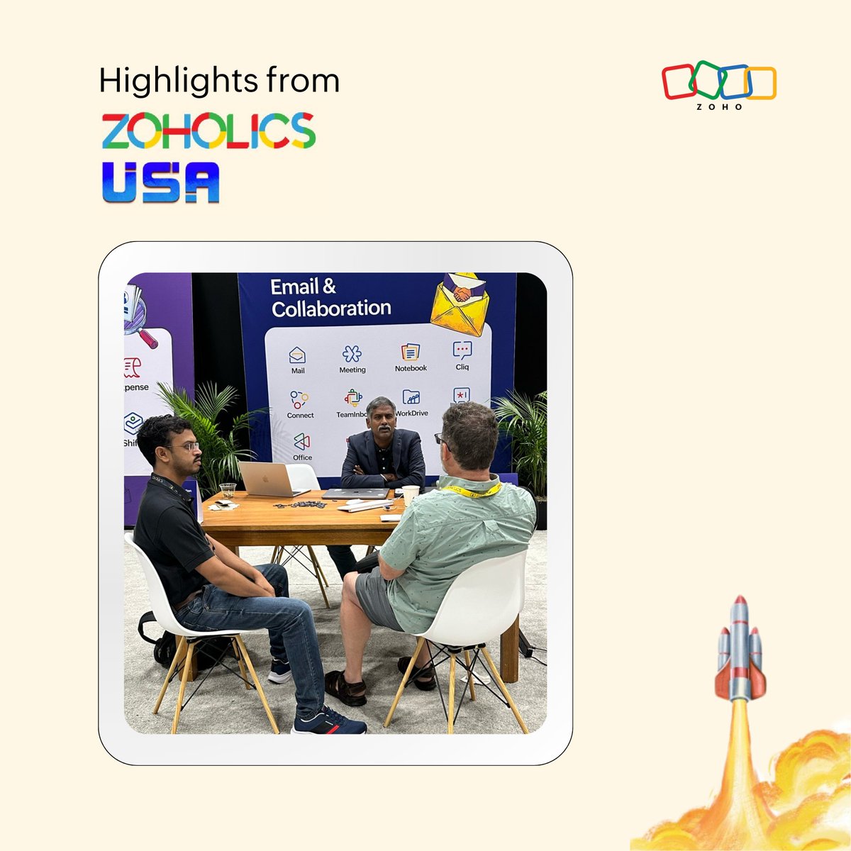 Wrapping up #ZoholicsUSA! 🙌 

Two amazing days packed with inspiring conversations, new announcements, and meaningful connections. We hope you had a valuable and engaging experience — we sure did!

Until next time! 👋 

<a href="/Zoholics/">Zoholics</a>  #ZohoWorkDrive