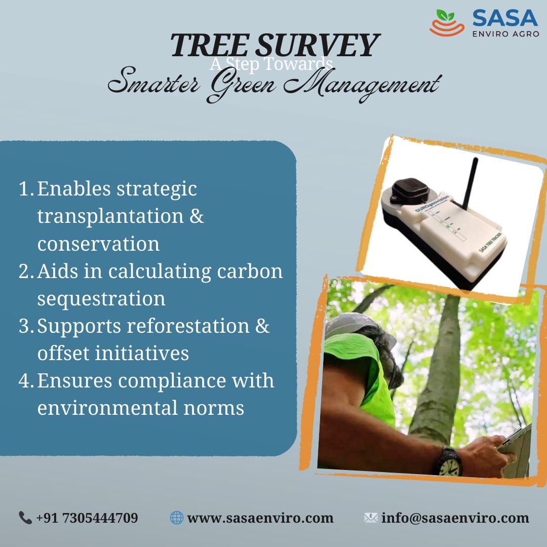 sasaenviro's tweet photo. Mapping trees, mapping change! 🌿

SASA Tree Tracker makes surveys smarter – for nature, cities, and compliance. Let's talk sustainability

📞 +91 7305444709
📧 info@sasaenviro.com
v.rajesh@sasaenviro.com
🌐 https://t.co/CNPBTBK7Yx

#TreeSurvey #GreenTech #SASAEnviro #Treetracker https://t.co/9KRETQX2jC