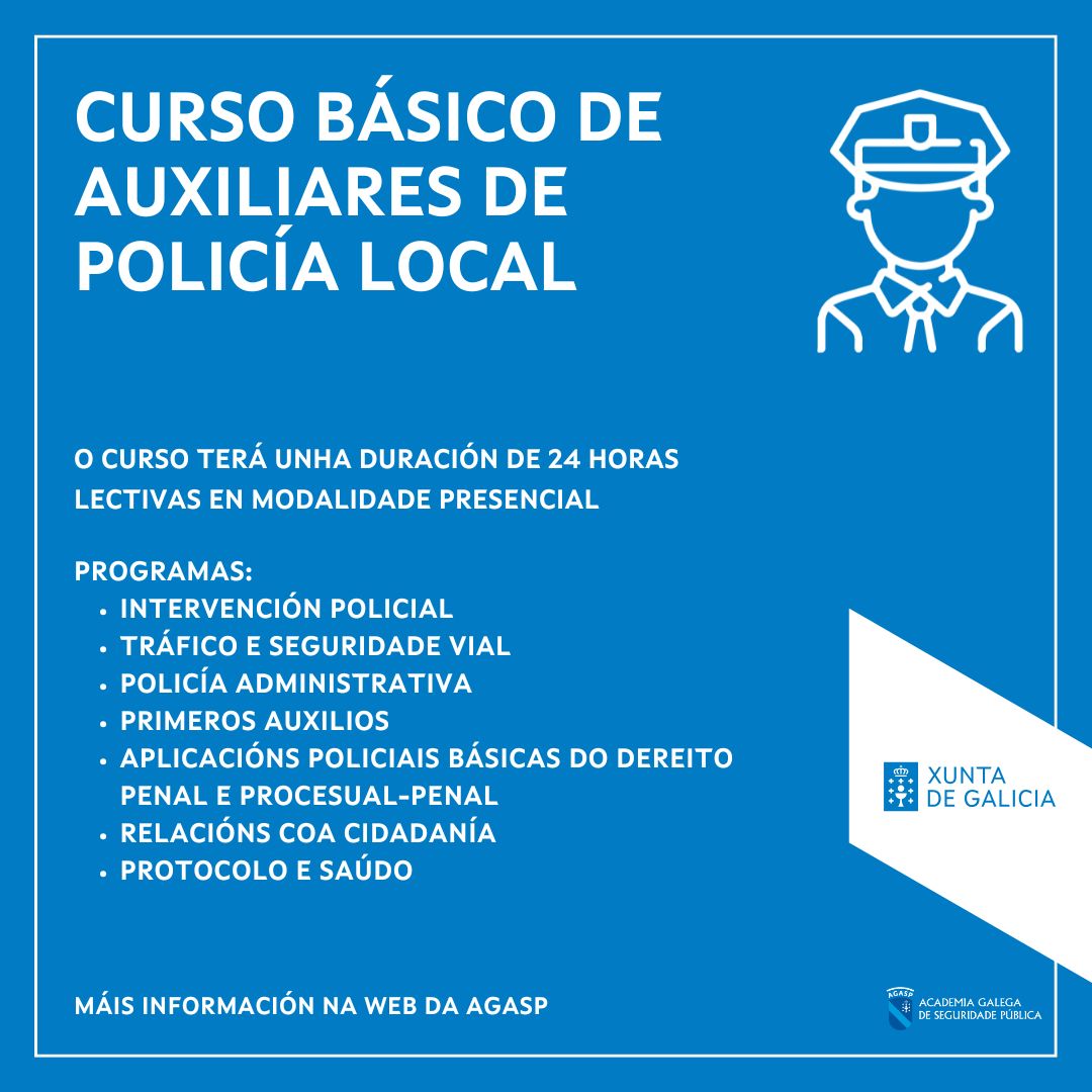 ℹ️ O DOG recolle a convocatoria para inscribirse nas cinco edicións do Curso Básico de Auxiliares de Policía Local

🔗 xunta.gal/dog/Publicados…