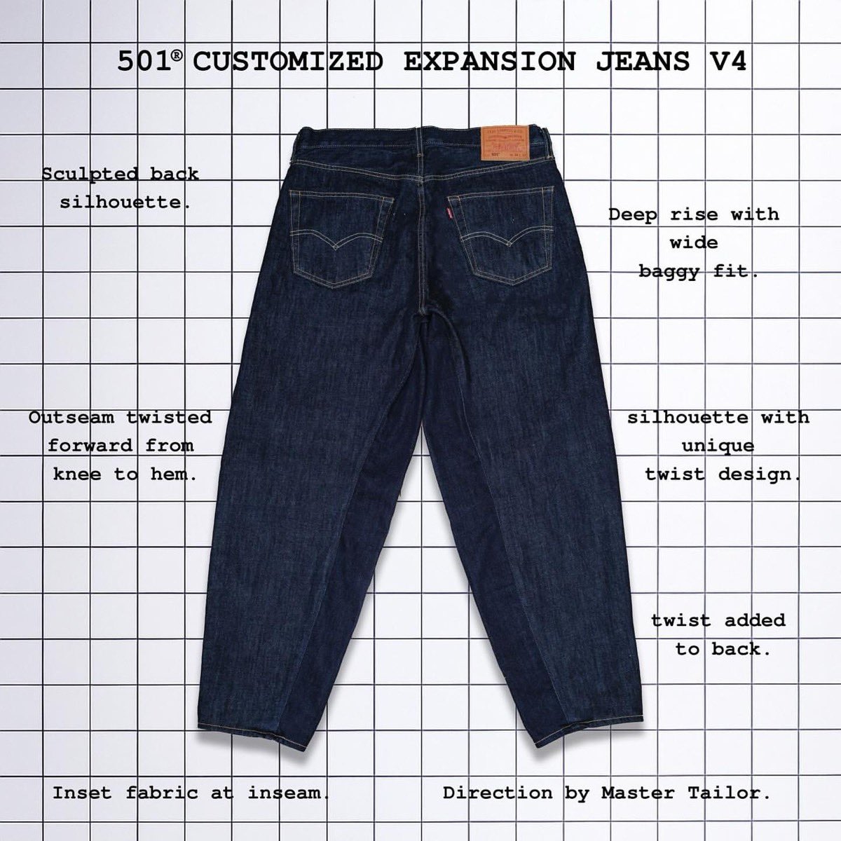 Levi's『501® CUSTOMIZED EXPANSION JEANS V4』がまもなくオンライン