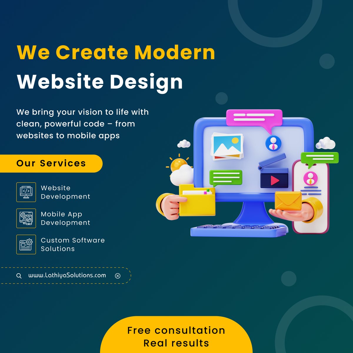 lathiyasolution's tweet image. Need a Website That Works - Not Just Looks Good?

We create websites, apps, and custom software that deliver real results. 

Explore what Lathiya Solutions can do for you:
lathiyasolutions.com