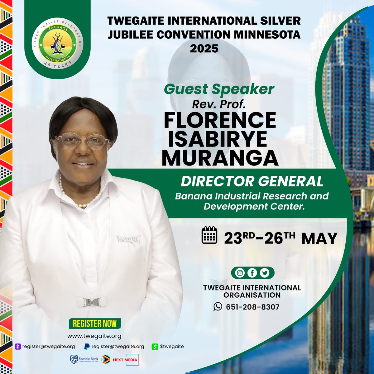 ToutMedia's tweet photo. Here are some of the Keynote Speakers at #TwegaiteIntl2025 happening from 23rd to 26 May in Minnesota, USA. In order to register and participate, please visit https://t.co/bwcau3asvS , celebrating 25 years of service to communities. #TwegaiteIntlAt25 https://t.co/mJoxITDIGV