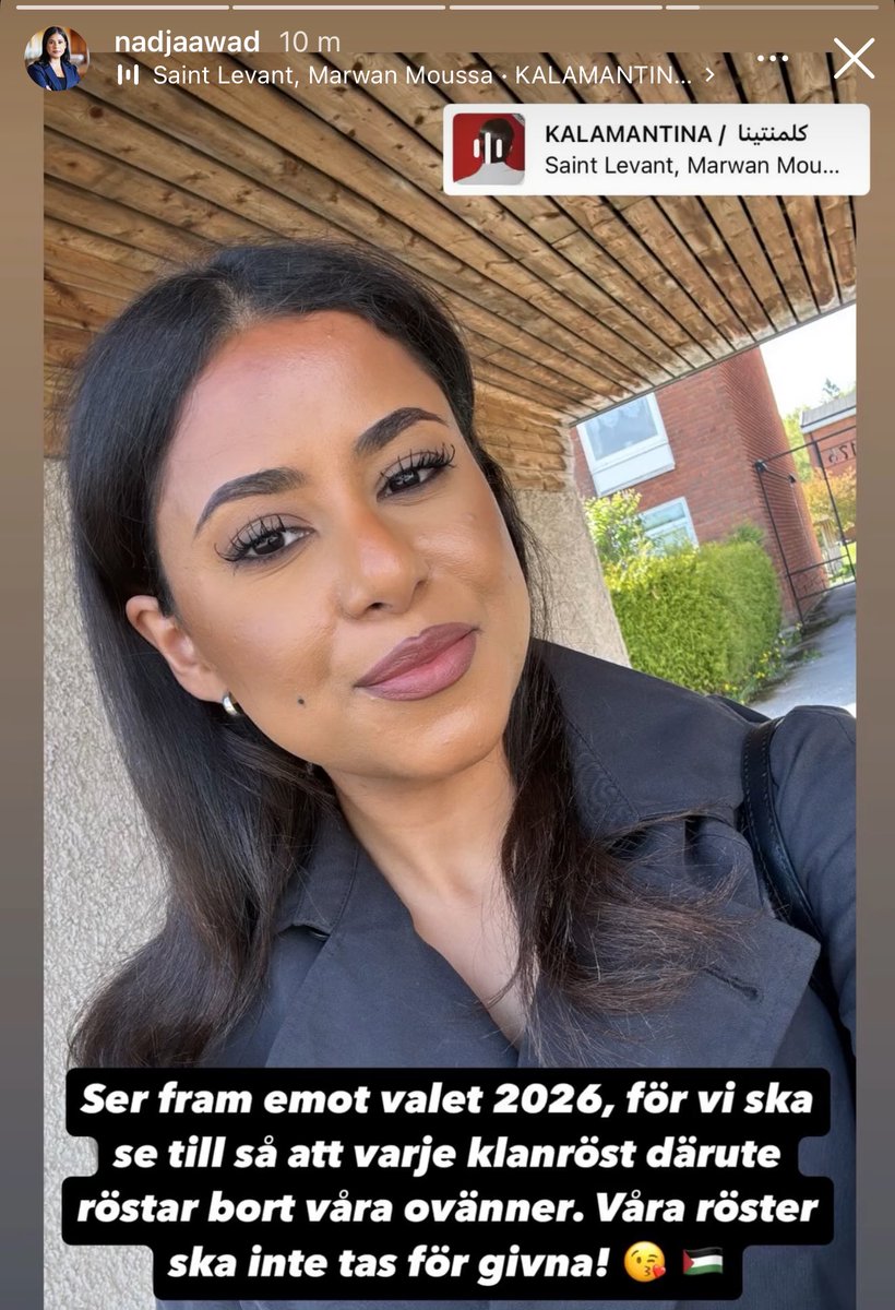 kurrejonsson's tweet photo. Såhär uttrycker sig alltså Vänsterpartiets riksdagsledamot Nadja Awad som tycks gilla klanröstning. https://t.co/7BZHDIREHQ