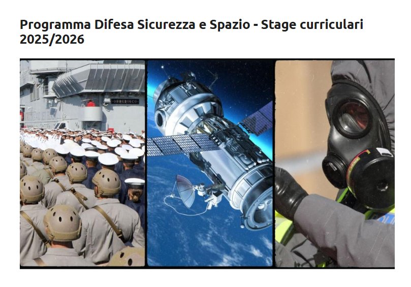 Alessandro Marrone (@alessandro__ma) on Twitter photo Vuoi formarti sulla ricerca allo <a href="/IAIonline/">Istituto Affari Internazionali - IAI</a> prima della laurea?
Bando per 2 stage nel Programma #difesa #sicurezza #spazio, scadenza 23/5:
iai.it/it/news/progra…
Passaparola!
<a href="/EugenioCusumano/">Eugenio Cusumano</a> <a href="/AleChiriatti/">Alessia Chiriatti</a> <a href="/f_simonelli/">Filippo Simonelli</a> <a href="/marghebianchi/">Margherita Bianchi</a> <a href="/NicolePirozzi/">Nicoletta Pirozzi 🇮🇹🇪🇺🇺🇦</a> <a href="/FWLuciolli/">Fabrizio W. Luciolli</a> <a href="/MariaFantappie/">Maria Luisa Fantappie</a> Vuoi formarti sulla ricerca allo <a href="/IAIonline/">Istituto Affari Internazionali - IAI</a> prima della laurea?
Bando per 2 stage nel Programma #difesa #sicurezza #spazio, scadenza 23/5:
iai.it/it/news/progra…
Passaparola!
<a href="/EugenioCusumano/">Eugenio Cusumano</a> <a href="/AleChiriatti/">Alessia Chiriatti</a> <a href="/f_simonelli/">Filippo Simonelli</a> <a href="/marghebianchi/">Margherita Bianchi</a> <a href="/NicolePirozzi/">Nicoletta Pirozzi 🇮🇹🇪🇺🇺🇦</a> <a href="/FWLuciolli/">Fabrizio W. Luciolli</a> <a href="/MariaFantappie/">Maria Luisa Fantappie</a>