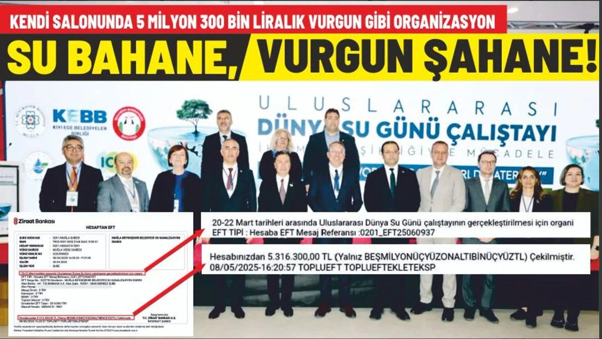 Hakkında birçok iddia bulunan Muğla Büyükşehir Belediye Başkanı Ahmet Aras, 5 milyon 300 bin TL’lik su tasarrufu etkinliğini dans grubuna yaptırdı.
Su bahane, vurgu şahane yorumlarına neden oldu.
Bu yetmezmiş gibi, CHP’li Ahmet Aras’ın göreve gelir gelmez kurduğu MUPA Ajansı da