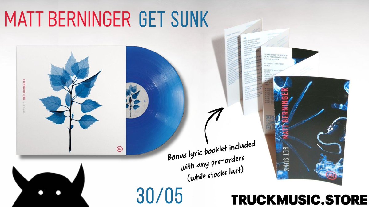 💧MATT BERNINGER💧

We've got a limited number of lyric booklets to give away with any pre-orders of 'Get Sunk' (while stocks last) from truckmusic.store!

truckmusic.store/products/matt-…