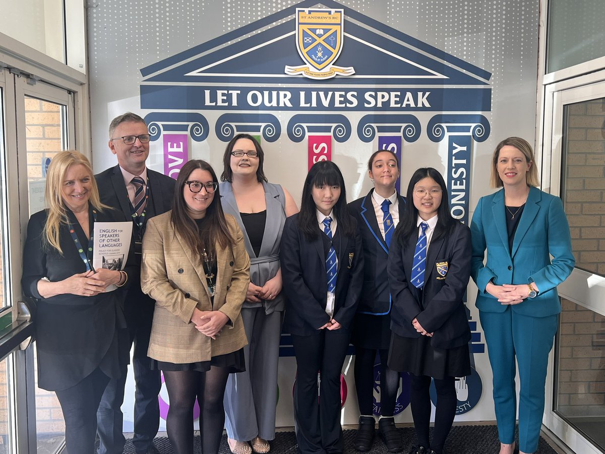 St Andrew's Secondary School (@standrewsrcsec) on Twitter photo Delighted to welcome the Cabinet Secretary for Education and Skills <a href="/JennyGilruth/">Jenny Gilruth</a> to our school today - we were hosting our friends from ESOL Curricular Network.
#AllLearnersAllAchieving Delighted to welcome the Cabinet Secretary for Education and Skills <a href="/JennyGilruth/">Jenny Gilruth</a> to our school today - we were hosting our friends from ESOL Curricular Network.
#AllLearnersAllAchieving