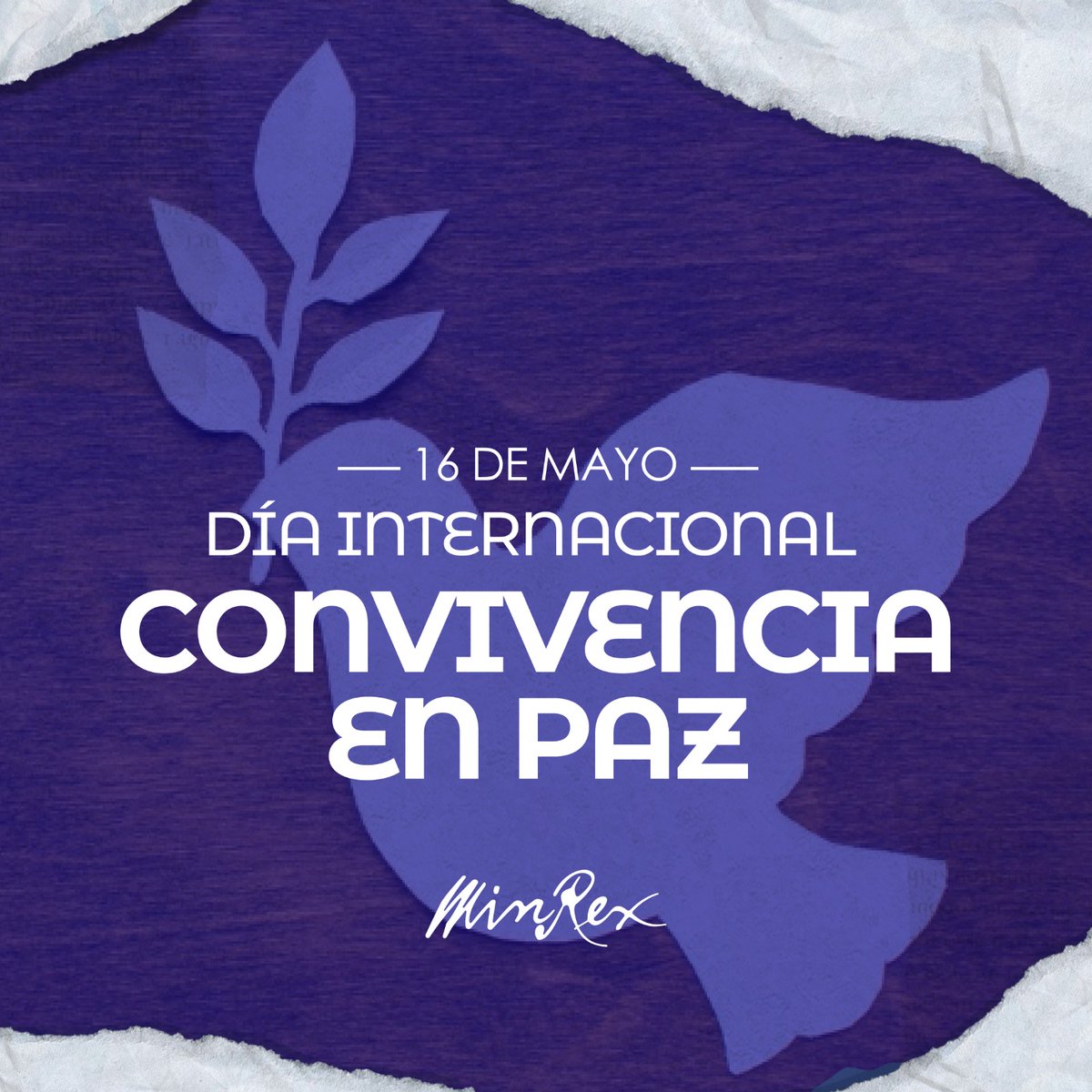 Hoy, Día Internacional de la Convivencia en Paz, reiteramos el compromiso de #Cuba con el respeto y la promoción de la paz y demás propósitos de la Carta de las Naciones Unidas, ante las arremetidas imperialistas y sus intentos expansionistas y de dominación.