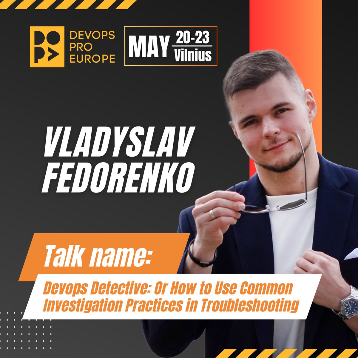 🔍 Join Vladyslav Fedorenko at DevOps Pro Europe 2025 to sharpen your incident investigation skills! 🛠️🕵️‍♂️

From alerts to root cause — learn structured troubleshooting for faster fixes. ⚙️

Secure your spot 👉 devopspro.lt 🗓️