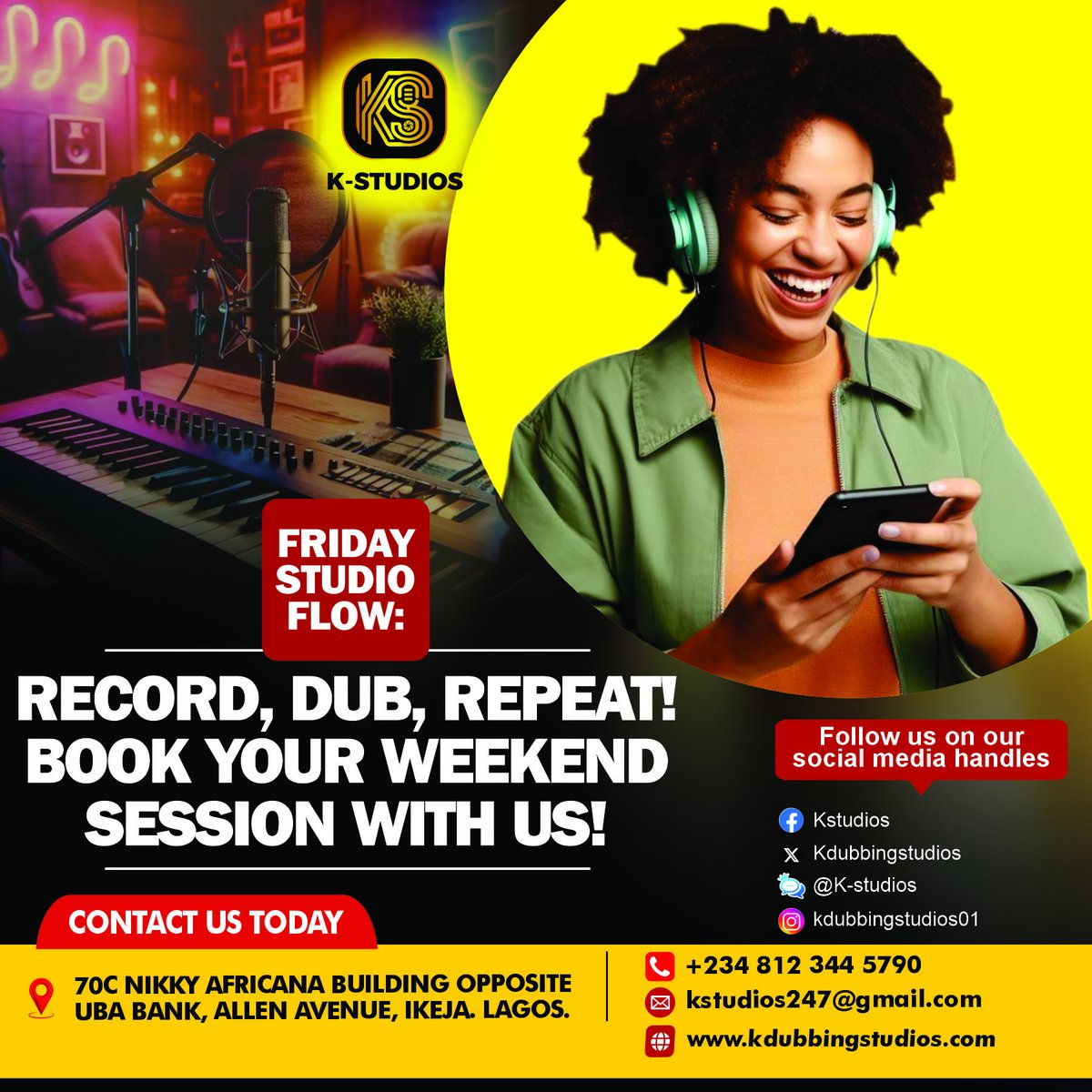 kdubbingstudios's tweet photo. Your voice has power. This week, we helped it travel farther.

Let's dub into the weekend together.

Contact us today.

#kstudio 
#followforfollow
#dubbingstudio 
#nolanguagebarrier 
#FridayVibes  
#Studiok https://t.co/rkaWJdAY1d