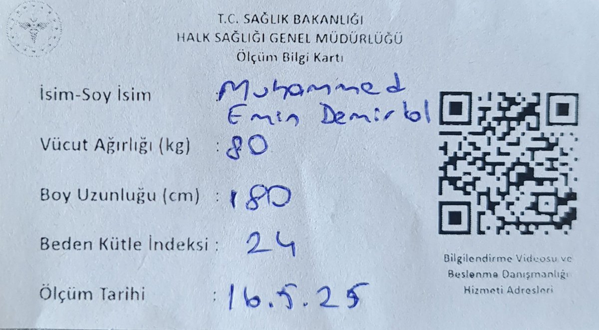 Genel Müdürüm Sn <a href="/EmrahCeviz/">Emrah CEVİZ</a>, sağlığınıza dikkat ettiğiniz için tebrikler.Benim kilom da ideal sınırlarda çıktı. Sağlığımızın kıymetini bilmek önemli. 
Başsaha Koordinatörüm Sn <a href="/droacikgoz/">Osman AÇIKGÖZ</a> kilonuz ideal sınırlarda mı acaba?😊
#idealkilom
#SağlıklıHayatMerkezi
#AileSağlığıMerkezi