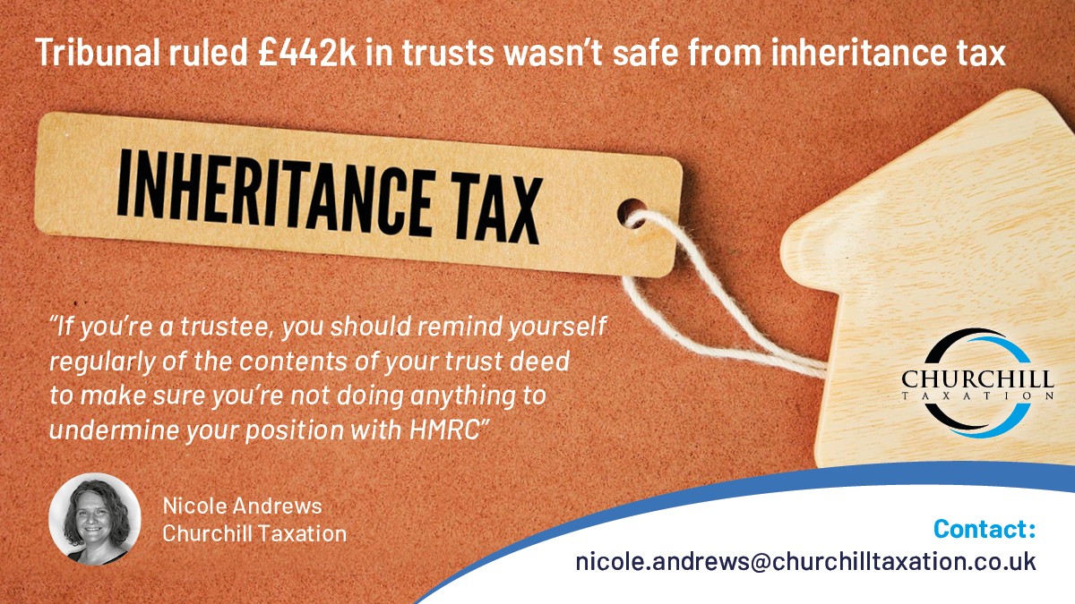 Interesting read from my partner in tax Nicole Andrews: churchilltaxation.co.uk/tribunal-ruled…

#InheritanceTax #TaxAdvisers #Accountants #Solicitors