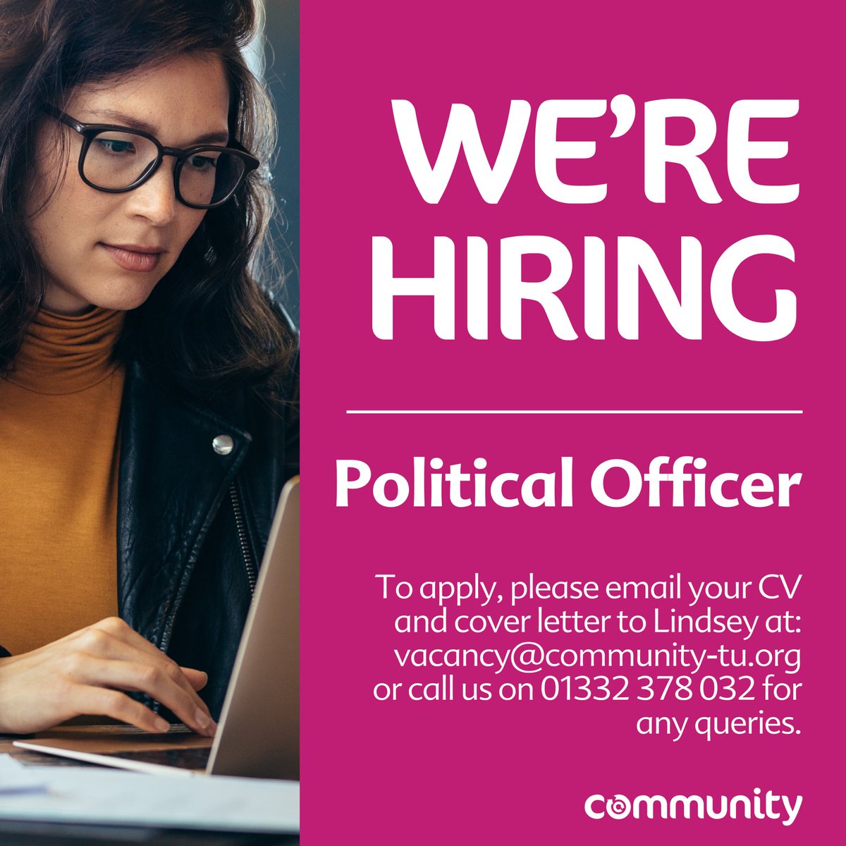Community Politics (@commpolitics) on Twitter photo 📢 We're hiring a Political Officer!
Join Community Union to help shape our political strategy and stand up for working people.
📍Based in London.
📅 Apply by 30 May
📩 Send CV & cover letter to vacancy@community-tu.org
🔗 Learn more via our LinkedIn: linkedin.com/jobs/view/4229… 📢 We're hiring a Political Officer!
Join Community Union to help shape our political strategy and stand up for working people.
📍Based in London.
📅 Apply by 30 May
📩 Send CV & cover letter to vacancy@community-tu.org
🔗 Learn more via our LinkedIn: linkedin.com/jobs/view/4229…
