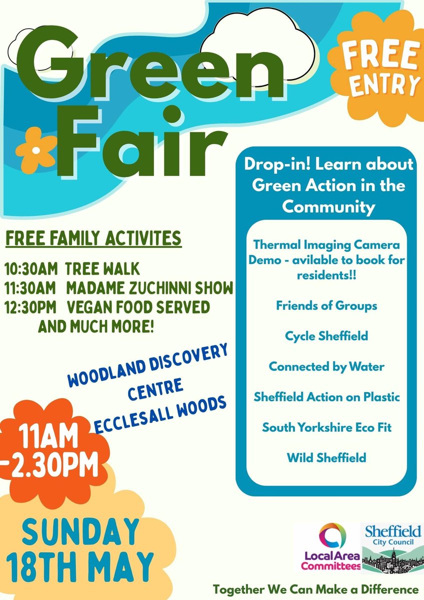 WoodlandCoffee's tweet image. 🌳🌳 Sunday 18th May 2025: 11am - 2.30pm.

South West #Sheffield #GreenFair. Free Entry.

J G Graves Woodland Discovery Centre here in Ecclesall Woods.

We're open as usual on the day: 10am-4pm.

@theoutdoorcity @VisitSheffield @SheffCouncil 

#SheffieldIsSuper #SheffKids