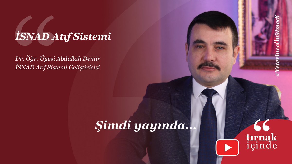 * Bilimsel yayınlarda yerli, etkili, ulaşılabilir ve ücretsiz bir hizmet hedefi: İSNAD Atıf Sistemi 
* Akademide ve bilimsel yayınlarda kaynak gösterim sistemleri neden önemli?
* İSNAD Atıf Sistemi, bilimsel yayınların yurt dışı görünürlüğünde nasıl bir etki ve kolaylık sağladı?