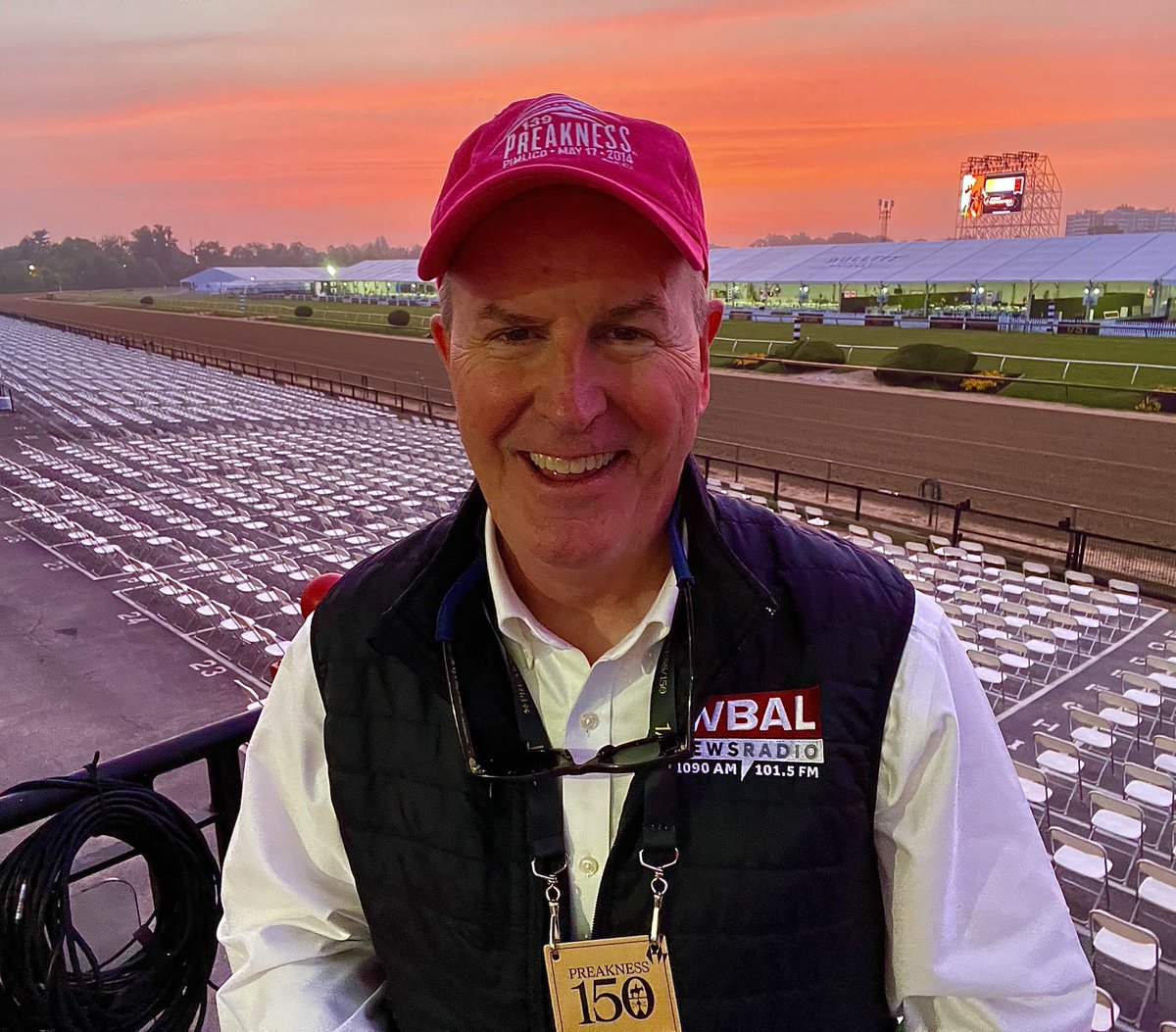 Scott Wykoff (@scottwykoffwbal) on Twitter photo Sunrise over Old Hilltop in this #BlackEyedSusanDay here at <a href="/PimlicoRC/">Pimlico</a> ahead of tomorrow’s <a href="/PreaknessStakes/">Preakness Stakes</a> 150! Listen for my reports on <a href="/wbalradio/">WBAL NewsRadio 1090 and FM 101.5</a> and watch <a href="/wbaltv11/">WBAL-TV 11 Baltimore</a> also live here from the Home of the Middle Jewel of Racing’s Triple Crown!
#HiHoPimlico
<a href="/FanDuel_Racing/">FanDuel Racing</a>’s here Sunrise over Old Hilltop in this #BlackEyedSusanDay here at <a href="/PimlicoRC/">Pimlico</a> ahead of tomorrow’s <a href="/PreaknessStakes/">Preakness Stakes</a> 150! Listen for my reports on <a href="/wbalradio/">WBAL NewsRadio 1090 and FM 101.5</a> and watch <a href="/wbaltv11/">WBAL-TV 11 Baltimore</a> also live here from the Home of the Middle Jewel of Racing’s Triple Crown!
#HiHoPimlico
<a href="/FanDuel_Racing/">FanDuel Racing</a>’s here