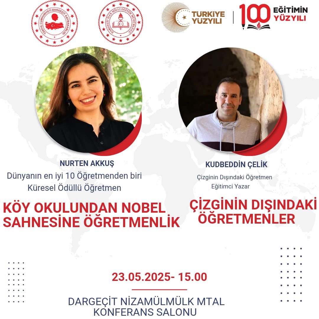 Mardin Dargeçit ilçe Milli Eğitim Müdürlüğü (@dargecit_mem) on Twitter photo Eğitimci Yazar Nurten AKKUŞ ve Çizginin Dışındaki Öğretmenler adına Eğitimci Yazar Kudbettin ÇELİK hocalarımız Öğretmenlerimizle buluşuyor.Sıradışı Eğitimcilerimizin İlham Veren Hikayelerini dinlemeye tüm öğretmenlerimizi bekliyoruz.
<a href="/mardinilmem/">Mardin İl Millî Eğitim Müdürlüğü</a>
<a href="/Kudbeddincelik/">Kudbeddin</a>
<a href="/nurtenakkus/">Nurten Akkuş</a> Eğitimci Yazar Nurten AKKUŞ ve Çizginin Dışındaki Öğretmenler adına Eğitimci Yazar Kudbettin ÇELİK hocalarımız Öğretmenlerimizle buluşuyor.Sıradışı Eğitimcilerimizin İlham Veren Hikayelerini dinlemeye tüm öğretmenlerimizi bekliyoruz.
<a href="/mardinilmem/">Mardin İl Millî Eğitim Müdürlüğü</a>
<a href="/Kudbeddincelik/">Kudbeddin</a>
<a href="/nurtenakkus/">Nurten Akkuş</a>