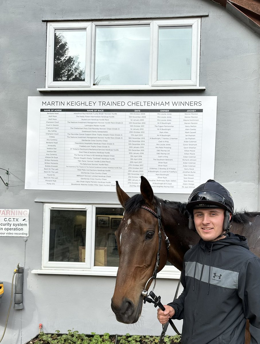 TeamKeighley (@keighleyteam) on Twitter photo Great to have <a href="/Jackwilmot45/">Jack Wilmot</a> in this morning …& the new <a href="/CheltenhamRaces/">CheltenhamRacecourse</a> winners board has arrived with him & Hung Jury as our latest addition. Thrilled to have our Martin Keighley Racing Club as Cheltenham winning owners!
Spaces available - get in touch. Just £42/ month! Great to have <a href="/Jackwilmot45/">Jack Wilmot</a> in this morning …& the new <a href="/CheltenhamRaces/">CheltenhamRacecourse</a> winners board has arrived with him & Hung Jury as our latest addition. Thrilled to have our Martin Keighley Racing Club as Cheltenham winning owners!
Spaces available - get in touch. Just £42/ month!