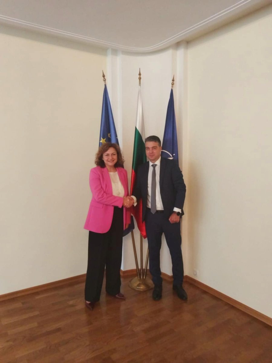 CyprusinBG's tweet photo. Political consultations between the MFA's of Bulgaria and Cyprus were held today in Sofia. They were headed by Ambassadors Yordan Parvanov and Charis Christodoulidou. Current European affairs and bilateral issues were discussed in a friendly atmosphere @CyprusMFA @MFABulgaria https://t.co/jykQVJDu8k
