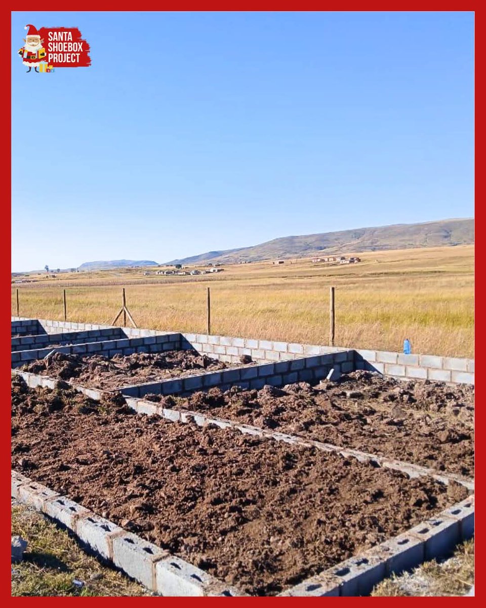 SantaShoebox's tweet photo. Foundations are being laid at Siphiwe Samangwe ECD! 🧱
Brick by brick, we’re building a space where 80 little ones can grow, play, and dream safely. This is the next step in our 6th ECD build, an SSP Legacy project.

Help us keep building brighter futures. https://t.co/oeHJRR0bXd