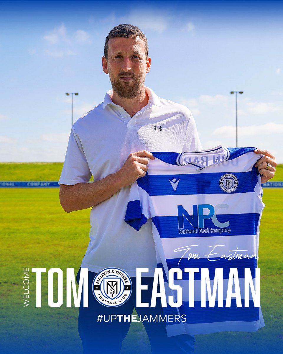 Maldon & Tiptree FC (@maldontiptreefc) on Twitter photo EASTMAN IS A JAMMER 🤯
We’re delighted to announce that Tom Eastman has agreed terms for next season, joining us from <a href="/Dag_RedFC/">Dagenham & Redbridge</a>! 🤝
With over 450 league appearances for <a href="/ColU_Official/">Colchester United FC</a>, he’s a commanding defender whose game-reading ability will be a massive asset this season 💪 EASTMAN IS A JAMMER 🤯
We’re delighted to announce that Tom Eastman has agreed terms for next season, joining us from <a href="/Dag_RedFC/">Dagenham & Redbridge</a>! 🤝
With over 450 league appearances for <a href="/ColU_Official/">Colchester United FC</a>, he’s a commanding defender whose game-reading ability will be a massive asset this season 💪