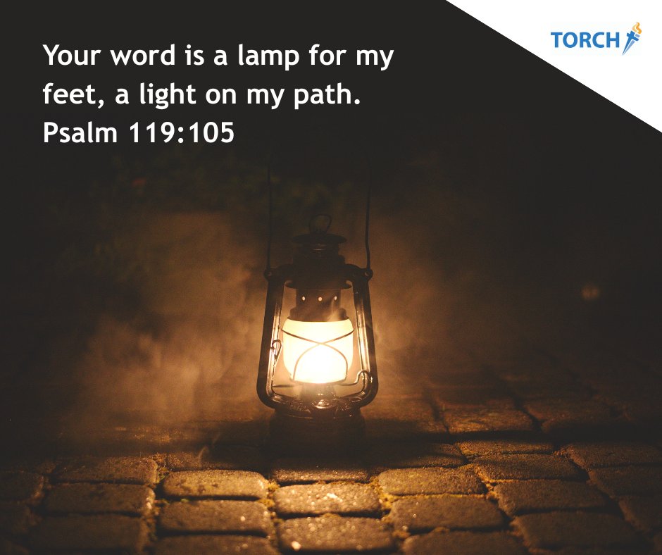 Your word is a lamp for my feet, a light on my path. Psalm 119:105

[A lamp lighting up a small patch of a cobbled street]

#Psalms #Light #Bible