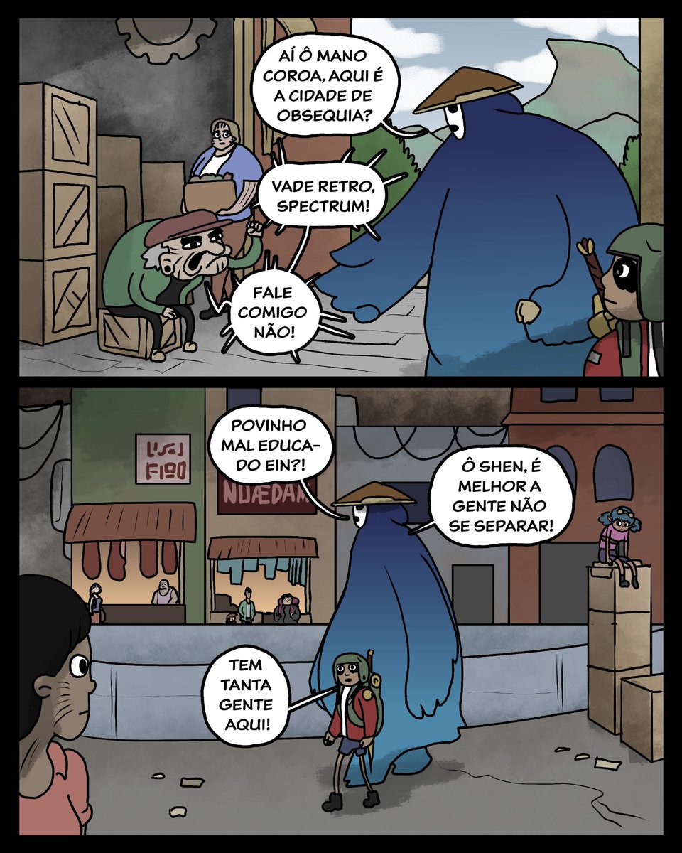 AbureiRPG's tweet photo. Shen e Meko visitam a cidade de seus novos amigos, Bane e Assy, mas acabam se distraindo com o local, até que um infortúnio leva a espada Gravis das mãos do garoto.

#shen #meko #aburei #requiemaburei #rpgbr #rpg #abureirpg #requiemabureirpg #arte #espada https://t.co/3B9B491Wuw