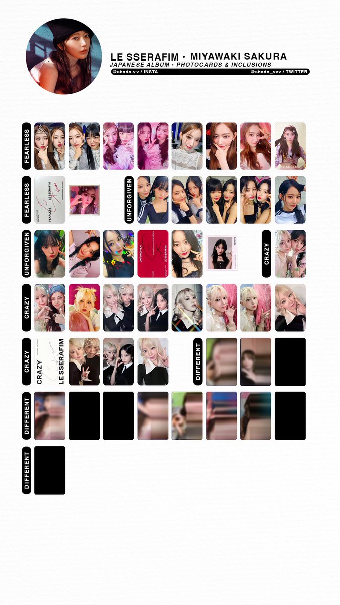 160525 - LE SSERAFIM - MEMBER ALBUM PHOTOCARD TEMPLATES - Chaewon